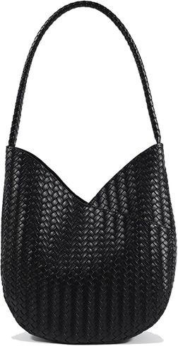 حقائب هوبو للنساء من الجلد المنسوج المقلد حقيبة كتف بمقبض علوي in Kuwait