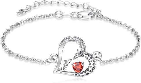 سوار الزرافة Tangpoet للنساء Mom 925 Sterling Silver Three Giraffe Family Jewelry Gifts for Valentines Mothers Day Christmas ، 7 "+2" سلسلة قابلة للتعديل in Kuwait