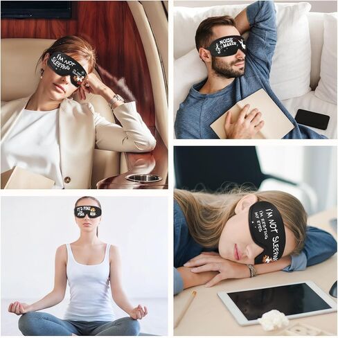 مضحك 3D صفر ضغط قناع العين النوم للرجال النساء الجانب النائم، قابل للتعديل تعتيم أقنعة العين تنفس لينة للسفر قيلولة النوم الليلي، هدايا مضحكة تخزين الحشو (يريح عيني) in Saudi Arabia