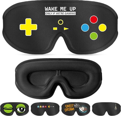 مضحك 3D صفر ضغط قناع العين النوم للرجال النساء الجانب النائم، قابل للتعديل تعتيم أقنعة العين تنفس لينة للسفر قيلولة النوم الليلي، هدايا مضحكة تخزين الحشو (يريح عيني) in Saudi Arabia