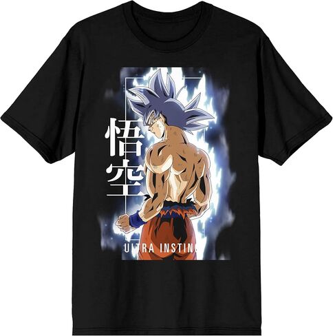 تي شيرت Dragonball Z Super Ultra Instinct للرجال ذو رقبة دائرية باللون الأسود in Kuwait