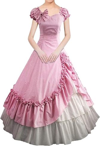 Women's Gothic Victorian Dress Vintage Civil War Ball Gown Masquerade Dresses in Saudi Arabia