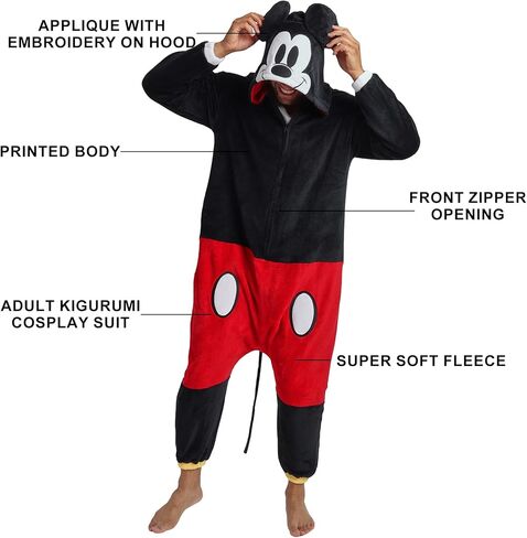 ديزني ميكي ماوس الكبار طويلة الأكمام مقنعين Kigurumi نيسيي زي تأثيري البدلة in Kuwait