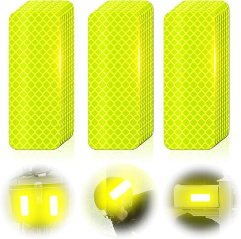 20 Pcs Super Reflection Reflective Stickers Made of 3M DG3, 3.15" X 1.18" Outdoor Waterproof White Safety Reflective Tape for Car Bike Mailbox Helmet in Kuwait