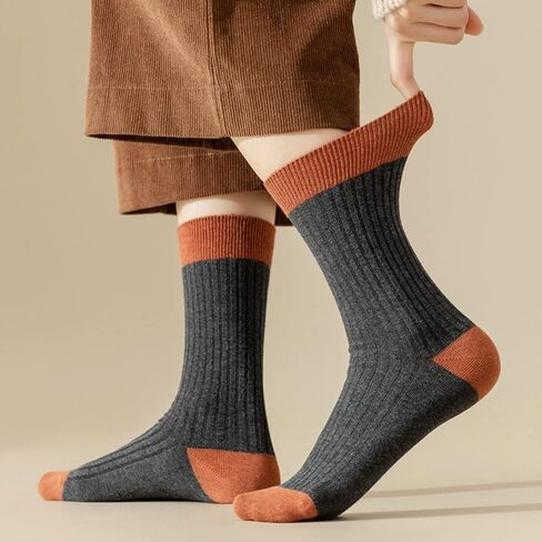 7 Pairs Women's Crew Socks-Casual Ankle Socks Cute Soft Calf Sock in Saudi Arabia