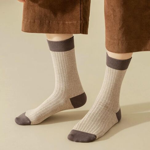 7 Pairs Women's Crew Socks-Casual Ankle Socks Cute Soft Calf Sock in Saudi Arabia