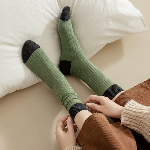 7 Pairs Women's Crew Socks-Casual Ankle Socks Cute Soft Calf Sock in Saudi Arabia