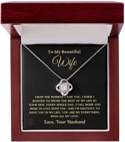 Gift For Wife From The Moment I Saw You Knot Necklace. in Saudi Arabia