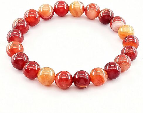 8mm Natural Stone Beads Stretch Bracelet, Round Bead Strand for Women Men | Multicolor Elastic Crystal Jewelry in Kuwait