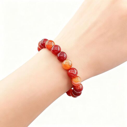 8mm Natural Stone Beads Stretch Bracelet, Round Bead Strand for Women Men | Multicolor Elastic Crystal Jewelry in Kuwait