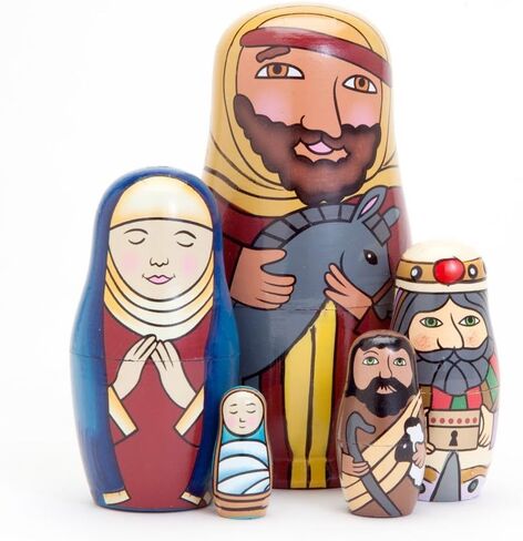 Bits and Pieces - "Woody and Friends" American Woodland Creatures Nesting Dolls - Hand Painted Wooden Animal Figurines - Set of 5 in Saudi Arabia