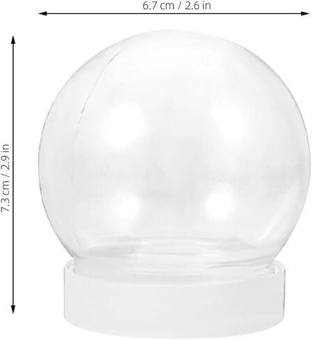 12pcs DIY Clear Plastic Snow Globe, Empty Water Globe for Christmas Crafts, 2.87 x 2.63 Inch, Transparent Plastic in Saudi Arabia