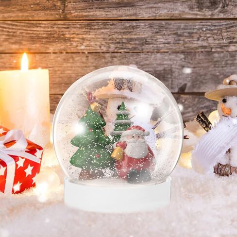12pcs DIY Clear Plastic Snow Globe, Empty Water Globe for Christmas Crafts, 2.87 x 2.63 Inch, Transparent Plastic in Saudi Arabia