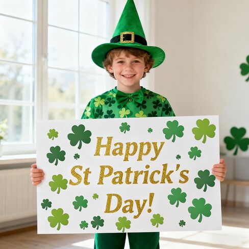 240 Pcs St. Patrick's Day Shamrock Cutouts Set, Pre-Cut Green Paper Clover, Lucky Shamrock Shape Cut-Outs for Irish Themed Party Decoration and DIY Crafts Supplies in Saudi Arabia