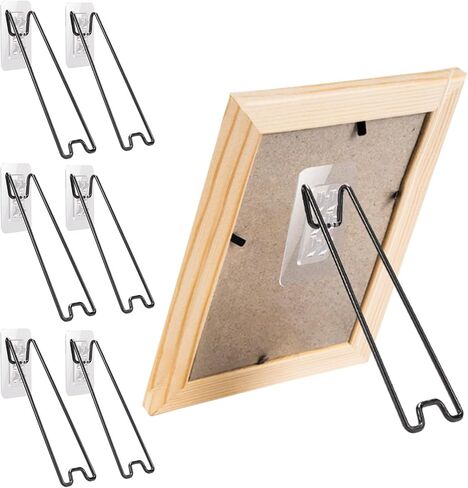 6 PCS 3 حجم إطار صورة قابلة للتعديل ، إطار صورة من الفولاذ المقاوم للصدأ ، يظهر الحامل الضيق ، لوحة دعم إطار الصورة لمدة 6-18 بوصة in Kuwait