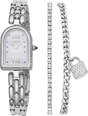 THCN Women's Gold Watch & Bracelets Set, Ladies Dainty Watches Jewelry for Women with Crystal Bezel & Adjustable Bracelets, Luxury Jewelry Gift Set in Saudi Arabia