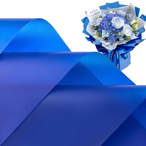 JUTIEUO 20 أوراق الورق تغليف الزهور باقة الزهور باقة الزهور اللذيذ ورقة التغليف الأزهار المقاومة للماء مع الشريط ، 22.8x22.8 بوصة (أسود) in Kuwait