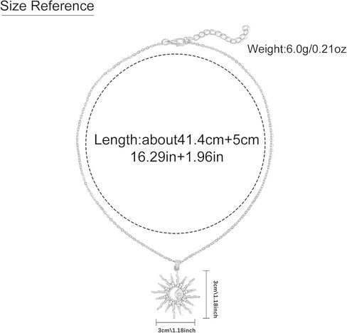 14K Silver Pendant Necklace for Women - Dainty Tiny Pendant Choker, Delicate Silver Chain Necklace, Trendy Jewelry Gift in Saudi Arabia