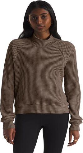 THE NORTH FACE Women's Long-Sleeve Mock Neck Chabot, Meld Grey, Large in Saudi Arabia