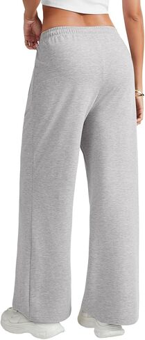 Umenlele Women's Wide Leg Drawstring Lounge Sweatpants Baggy Pants with Side Pockets in Saudi Arabia