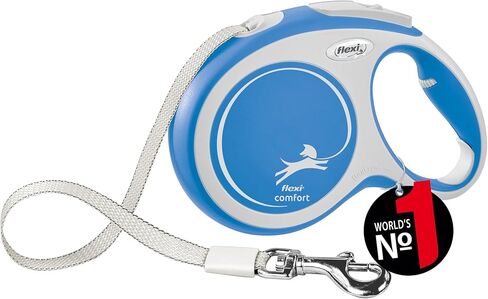 Flexi New Comfort Tape Gray & Blue Large 5M Card Card Leash/Lead للكلاب التي تصل إلى 60 كجم/132 رطل in Kuwait