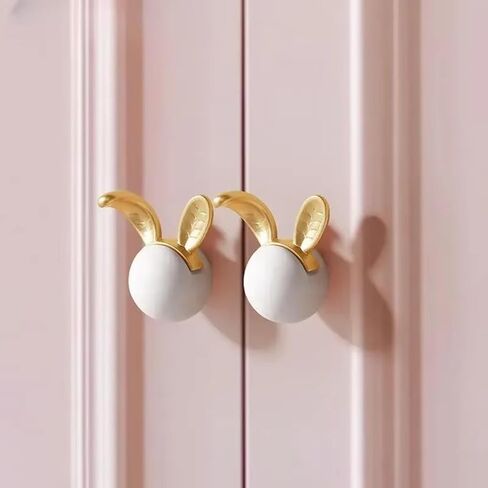 Cartoon Cabinet Door HandleWardrobe Door Colored Ceramic Wardrobe Door Single Hole Zodiac Children's Room Cute Drawer Handle(Green Mouse) in Saudi Arabia