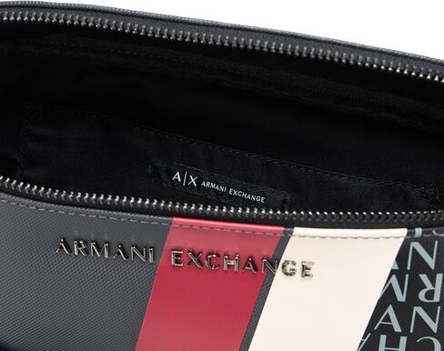 Armani Exchange Men's Dylan Belt Bag, Ebony/Cardinal, One Size in Saudi Arabia