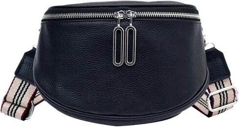 Leather Fanny Pack for Women - Minimalist Crossbody Sling Bag | Genuine Leather Chest Belt Bum Bag Waist Purse (Green) in Saudi Arabia