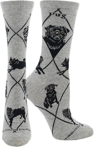 WHD Pug Crew Socks for Women & Men | Gift for Dog Lovers, Cute Pet Socks in Kuwait