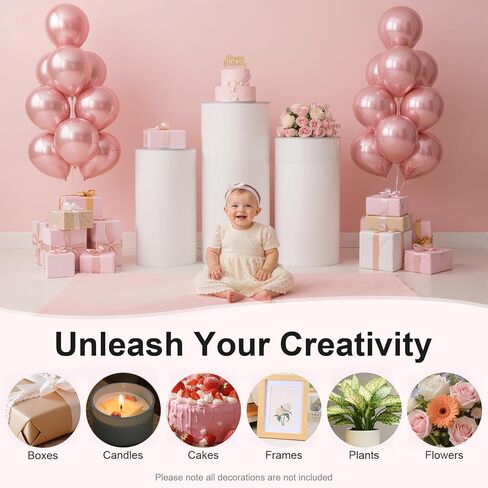 حامل قاعدة أسطواني مستدير، 3 قطع طاولات أسطوانية مستديرة كبيرة، أعمدة عرض طاولة الحلوى، هيكل متكامل ومرح DIY لحفلات الزفاف ومتاجر أعياد الميلاد وحفلات استقبال الأطفال وحفلات التخرج in Kuwait