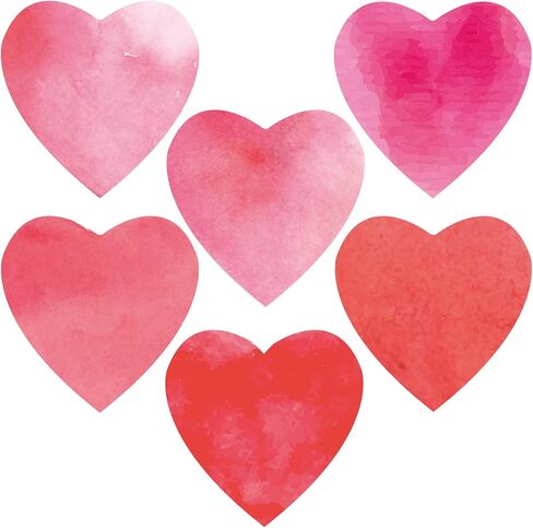 90 Pieces Heart Cutouts Paper Hearts Heart Shape Cards 5.5 Inches Large Valentine's Day Paper Cutouts with Glue Point Dots for Valentine's Day Craft (Red,Pink and White) in Kuwait