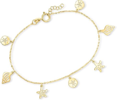 Pure Collection by Ross-Simons Italian 14kt Yellow Gold Sea Life Station Bracelet in Saudi Arabia