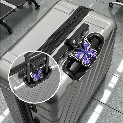 4 Pack Butterfly Luggage Tags – Colorful Silicone Travel Identifiers, Waterproof & Durable Suitcase Tags for Men & Women in Saudi Arabia