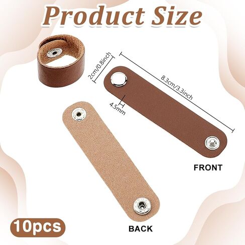 PH Pandahall 10Pcs Leather Scarf Clasp Clips Western Bandana Scarf Ring, Scarf Ring and Slides Neckerchief Slide Bandanas Clip for Women Weddings Parties Luggage Tags Label Clothing, Sienna in Saudi Arabia