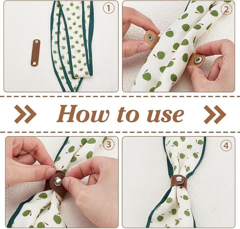 PH Pandahall 10Pcs Leather Scarf Clasp Clips Western Bandana Scarf Ring, Scarf Ring and Slides Neckerchief Slide Bandanas Clip for Women Weddings Parties Luggage Tags Label Clothing, Sienna in Saudi Arabia