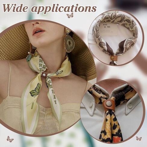PH Pandahall 10Pcs Leather Scarf Clasp Clips Western Bandana Scarf Ring, Scarf Ring and Slides Neckerchief Slide Bandanas Clip for Women Weddings Parties Luggage Tags Label Clothing, Sienna in Saudi Arabia