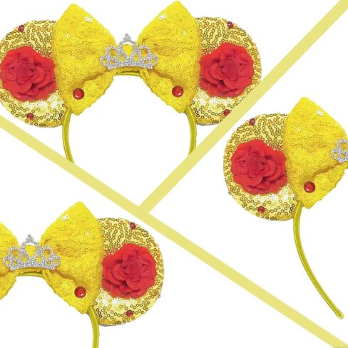 Mouse Ears Headband - Yellow Ears for Women Adut, for Cartoon Princess Costume Cosplay Birthday Party Theme Park in Saudi Arabia