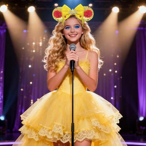 Mouse Ears Headband - Yellow Ears for Women Adut, for Cartoon Princess Costume Cosplay Birthday Party Theme Park in Saudi Arabia