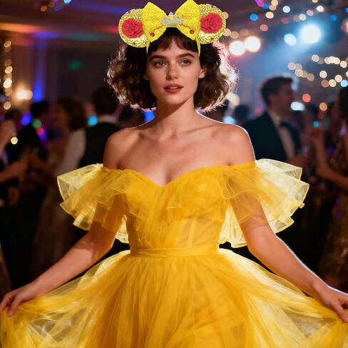Mouse Ears Headband - Yellow Ears for Women Adut, for Cartoon Princess Costume Cosplay Birthday Party Theme Park in Saudi Arabia