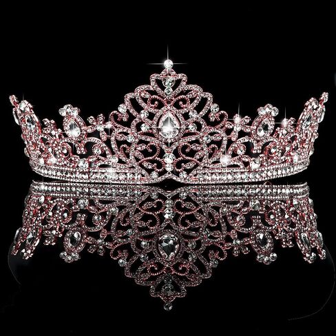 Crystal Crowns for Women Tiaras Bride Royal Queen Crown Princess Tiara Quinceanera Headpieces for Wedding Bridal Headband Rhinestone Hair Accessories for Prom Birthday Pageant Party in Saudi Arabia