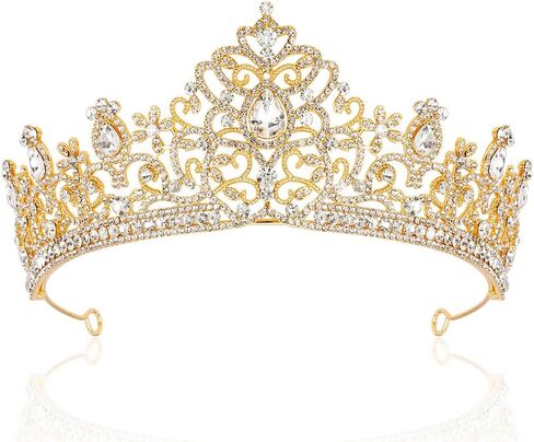 Crystal Crowns for Women Tiaras Bride Royal Queen Crown Princess Tiara Quinceanera Headpieces for Wedding Bridal Headband Rhinestone Hair Accessories for Prom Birthday Pageant Party in Saudi Arabia