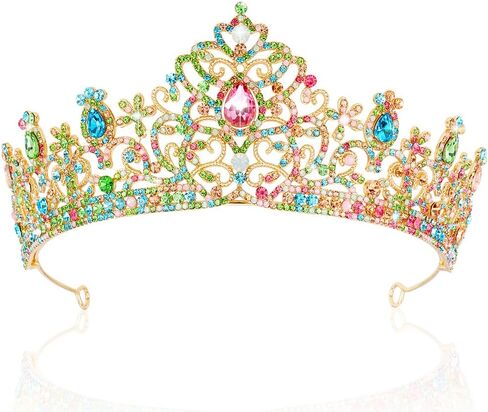 Crystal Crowns for Women Tiaras Bride Royal Queen Crown Princess Tiara Quinceanera Headpieces for Wedding Bridal Headband Rhinestone Hair Accessories for Prom Birthday Pageant Party in Saudi Arabia