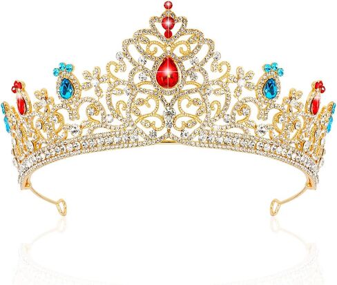 Crystal Crowns for Women Tiaras Bride Royal Queen Crown Princess Tiara Quinceanera Headpieces for Wedding Bridal Headband Rhinestone Hair Accessories for Prom Birthday Pageant Party in Saudi Arabia