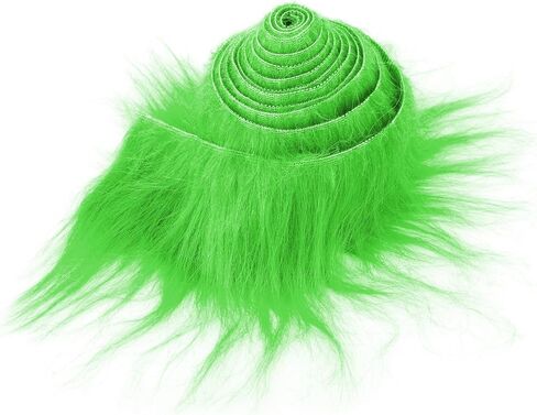 2x60Inch Green Faux Fur Shaggy Plush Faux Fur Fabric Precut Faux Fur Strips Fake Fur Fabric Fluffy Fuzzy Craft Fur Soft Fur Trim for Gnomes Beard Therian Mask Santa Claus Hair Dwarf Cosplay Decoration in Saudi Arabia