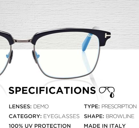 Tom Ford FT5802-B Retangle Shape Eyeglass Frame + Bundle With eSHADES Eyewear Cleaning Kit, 53 mm, Shiny Black ( 53 Mm ) in Saudi Arabia