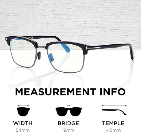Tom Ford FT5802-B Retangle Shape Eyeglass Frame + Bundle With eSHADES Eyewear Cleaning Kit, 53 mm, Shiny Black ( 53 Mm ) in Saudi Arabia