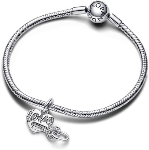 Pandora Splittable Heart & Key Dangle Charm 793081C01 in Saudi Arabia
