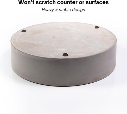 Simon Brothers Concrete Fruit Bowl with Tray for Kitchen Counter - Large Decorative Bowl for Home Decor - Modern Key Bowl for Entryway Table - Minimalist Decor for Coffee Table in Saudi Arabia