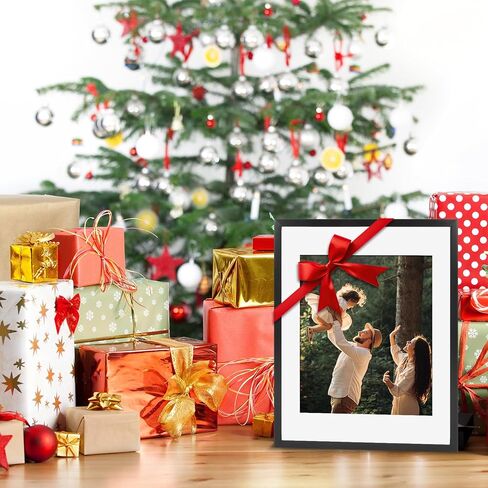 Fixwal 11x14 Picture Frame Set of 6 with Shatter Resistant Plastic Glass, Thin Border and Light Weight Photo Frames for Wall or Tabletop Display, Black in Saudi Arabia