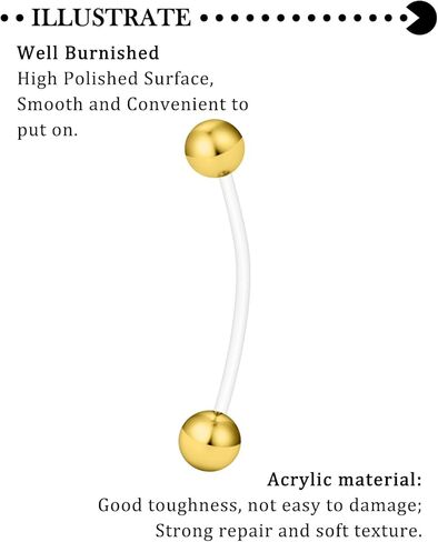 Hoeudjo Pregnancy Belly Rings Maternity Belly Button Rings Plastic Long Bar Navel Ring for Maternity Sport Pregnant Women Different Length 18/32/35/38mm Ball Size 5mm in Saudi Arabia